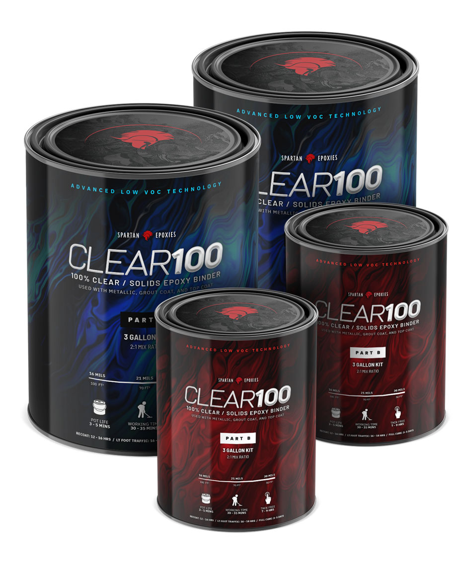 CLEAR100 - 100% Clear Epoxy 3 Gal Kit