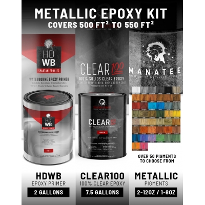 Metallic Epoxy Kit / 500 to 550 Sq Ft 