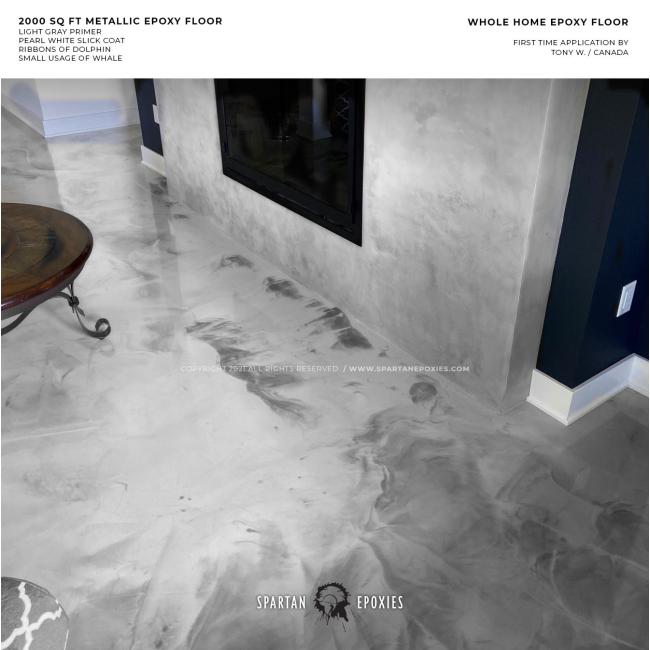 Pearl w/ Silver Metallic Floor - 1