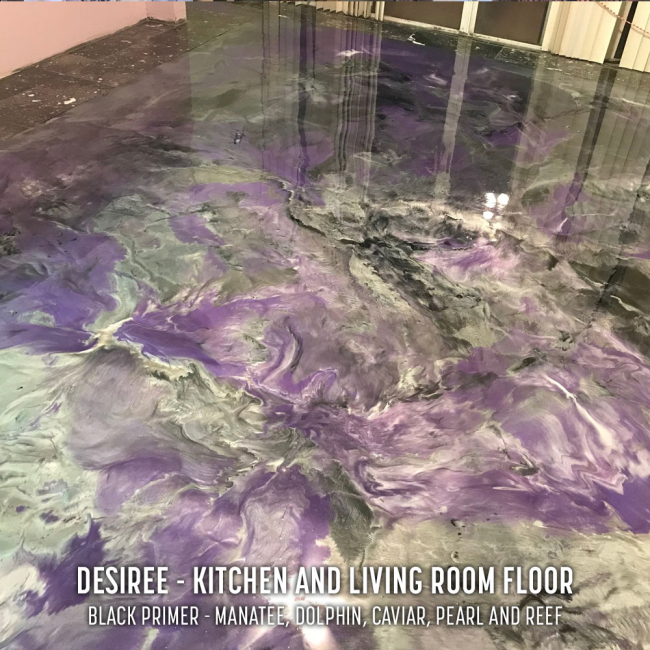 Desiree - Purple Metallic Epoxy Floor
