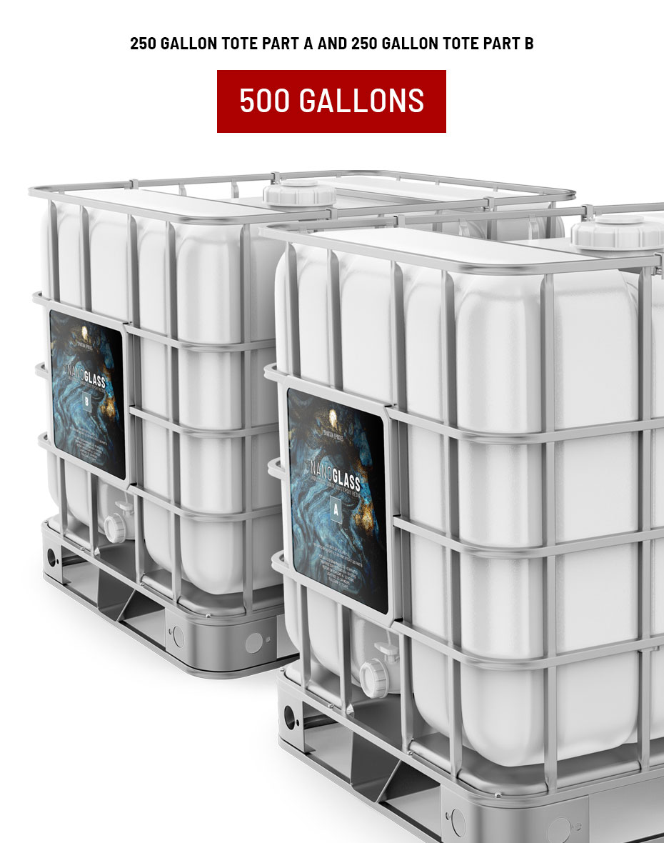NANOGLASS Deep Pour Resin - 500 gallon tote kit